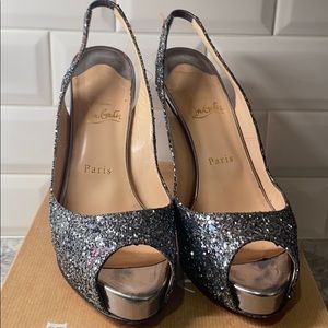 Christian louboutin glitter pumps!